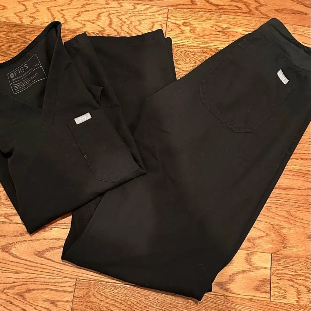 Figs Scrub Set Black